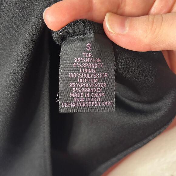 Faded Rose Women Small Black Lace Bodysuit Padded Cut Out Streetwear Party 1 PC - Picture 4 of 8